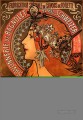 Savonnerie de Bagnolet 1897 Art Nouveau checo distinto Alphonse Mucha